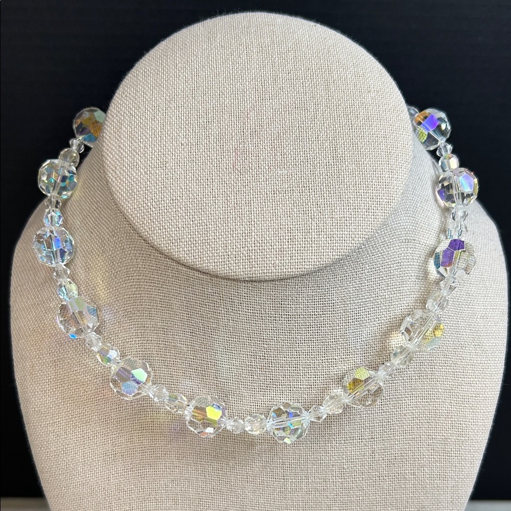 Elegant Crystal AB Beaded Necklace